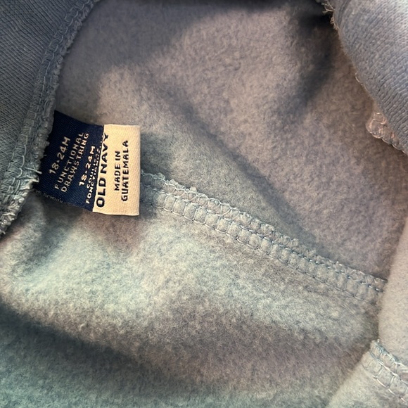 ♻️ 3/$25 ♻️ OLD NAVY size: 18-24m UNISEX 2 piece sweatsuit, blue, hoody - Picture 9 of 9